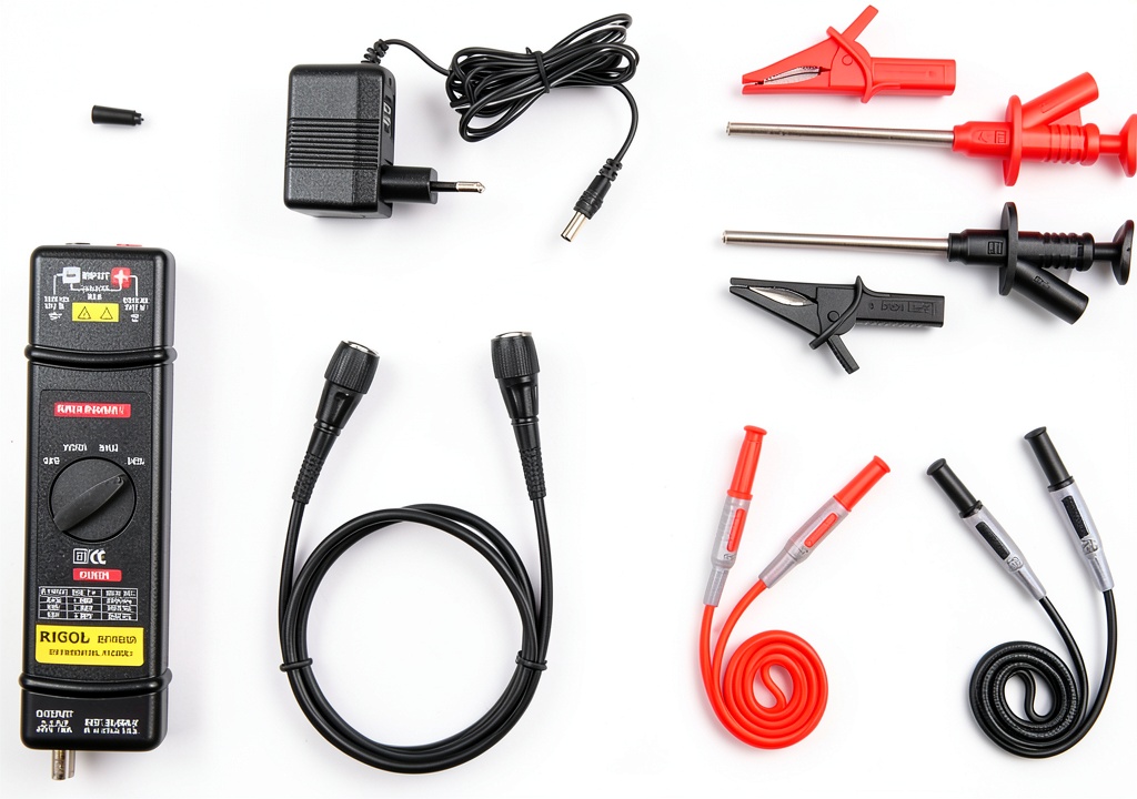 Installing RIGOL RP1025D High Voltage Differential Probe 1400 Vpp DC‑25 MHz on a lab bench