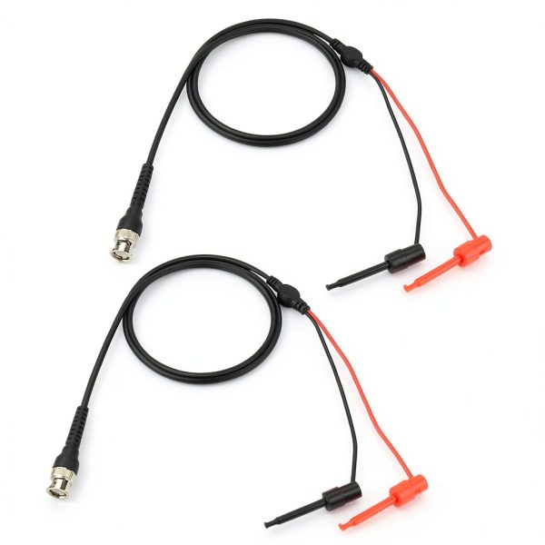 Probe Oscilloscope Machine Test Lead Testing Hook Bnc to Dual Testing Hook 2Pcs Dual Testing Hook Coax Cable Probe Oscilloscope Machine for Oscilloscope-2