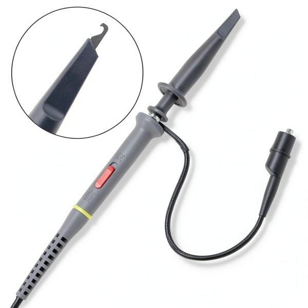 2pcs P6020 Upgraded Oscilloscope Clip Probes Kit 20MHz Fully Insulated BNC End Probe with Accessories Kit 1X 10X (Pack of 2)-3
