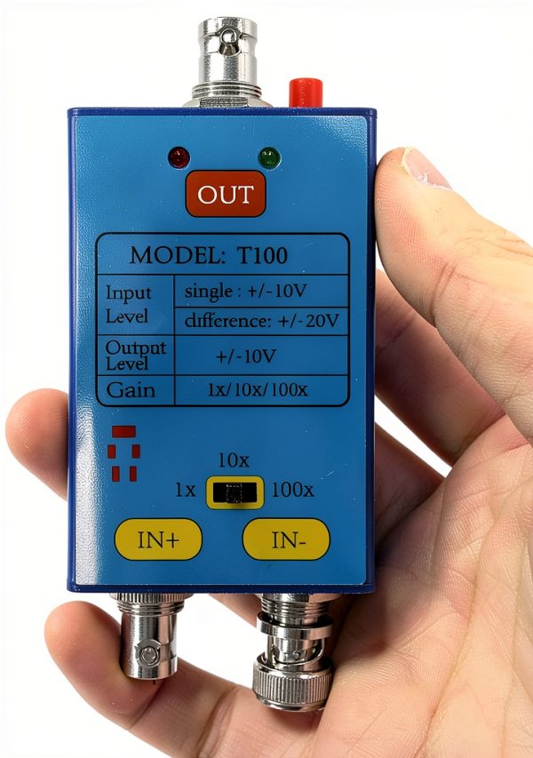T100 Oscilloscope Differential Probe 1X/10X/100X USB‑C Rechargeable-5