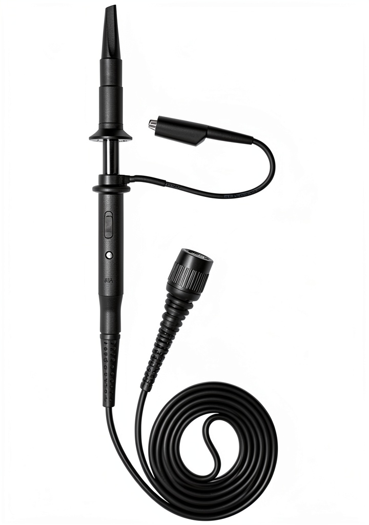 Installing Rigol PVP3150-150 MHz Passive Probe with 1x:10x Selector on a wooden desk