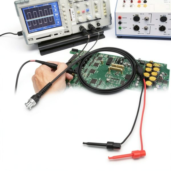 Probe Oscilloscope Machine Test Lead Testing Hook Bnc to Dual Testing Hook 2Pcs Dual Testing Hook Coax Cable Probe Oscilloscope Machine for Oscilloscope-4