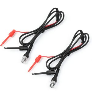 Probe Oscilloscope Machine Test Lead Testing Hook Bnc to Dual Testing Hook 2Pcs Dual Testing Hook Coax Cable Probe Oscilloscope Machine for Oscilloscope-0