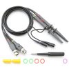 2pcs P6020 Upgraded Oscilloscope Clip Probes Kit 20MHz Fully Insulated BNC End Probe with Accessories Kit 1X 10X (Pack of 2)-4